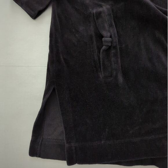 T by TALBOTS Black Velour Open Front Long Sleeve Cardigan Women's Size M - Picture 6 of 7